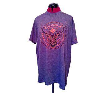 Columbia Men's XL T-Shirt PHG Deer Graphic Attitude Altitude Logo Tee